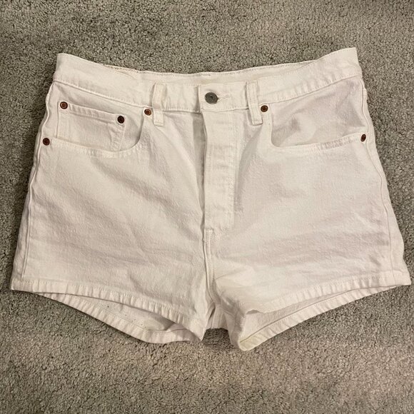 Levi's® Premium 501® High-Waisted White Shorts size 30 - Picture 4 of 10